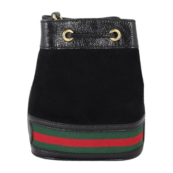 Gucci Ophidia Mini Textured Leather-Trimmed Suede Bucket Bag - Picture 2 of 4